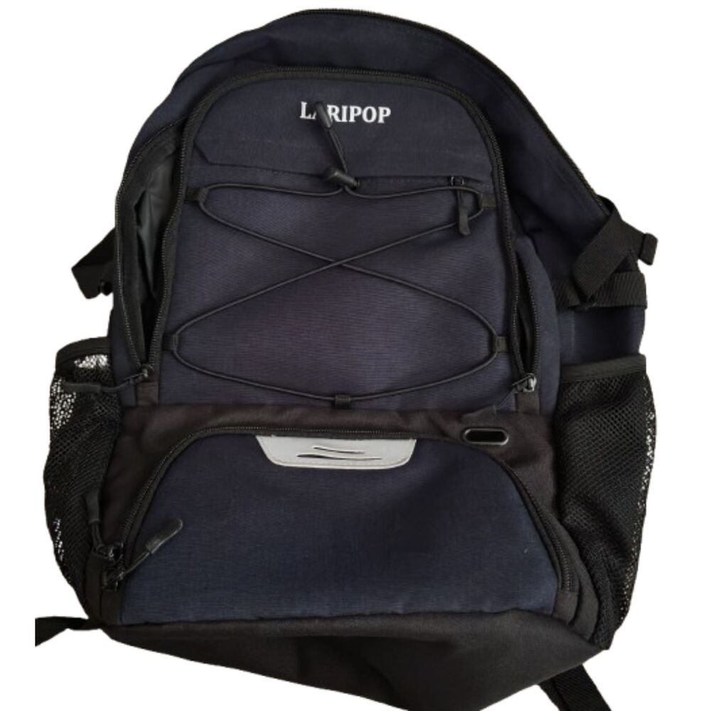 LARIPOP Large Adult Travel Bag Carry On Backpack Hiking Bag HiNavy Blue/Black